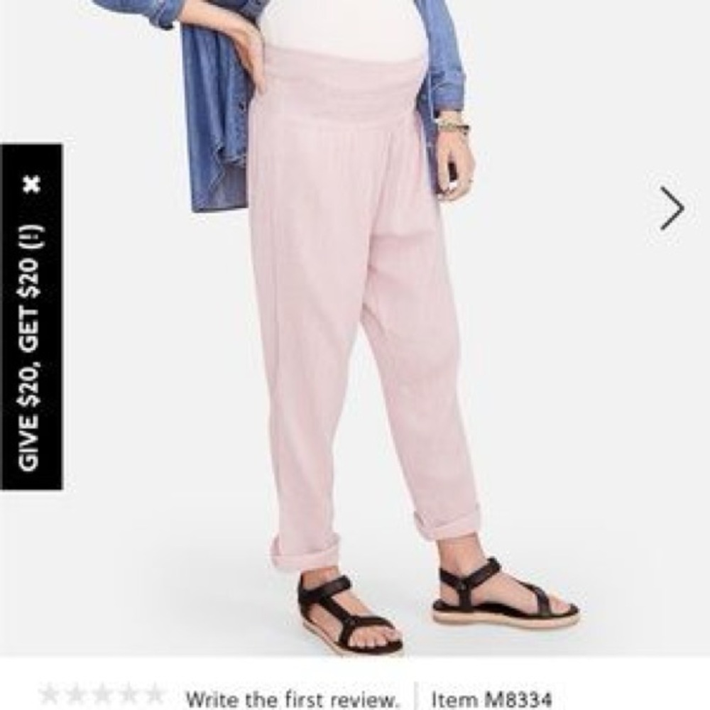 Hatch Maternity The Beach Pant - Pink - Size 1
